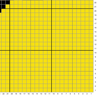 C2C Crochet Pattern Yellow Bird 60x60 Squares Blanket Intarsia Throw