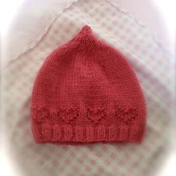 Sweetheart Baby Hat, Knitting Pattern