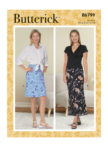 Butterick Misses' & Misses' Petite Bias A-Line Skirt B6799 - Sewing Pattern