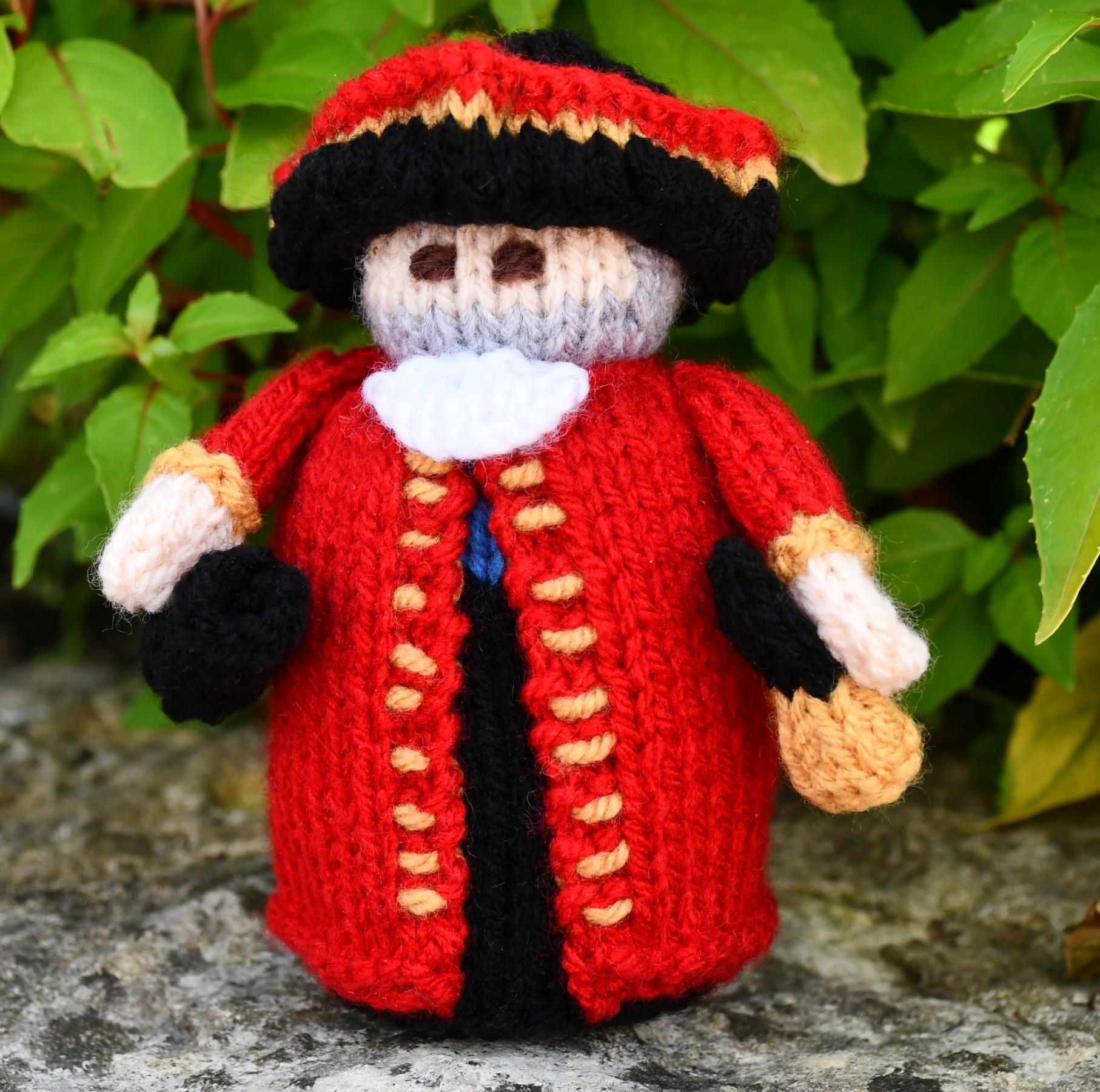 Victorian Town Crier Doll Knitting Pattern - Toy Knitting Pattern