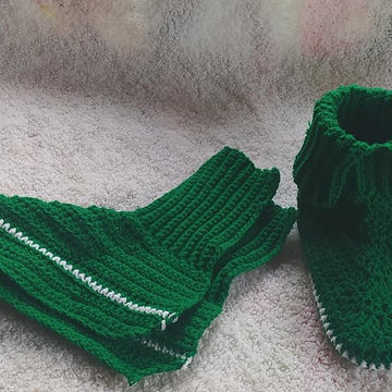 Adult Slippers Worked Flat