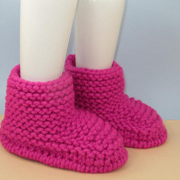 Super Chunky Simple Garter Stitch Ankle Boots