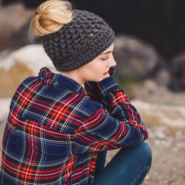 The Lil Puff Beanie with Messy Bun Option 049
