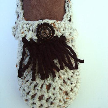 706 CROCHET SLIPPERS ON FELT INSOLES