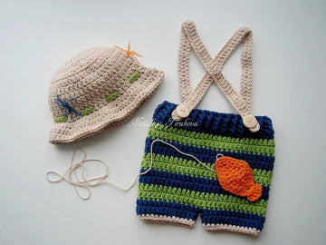 Fisherman Baby Hat and Short