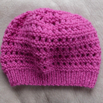 Zoey - 12ply eyelet stitch beanie