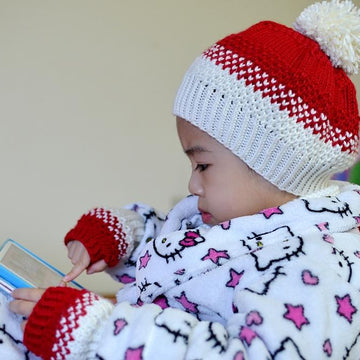 Winter Snow Hat & Mittens
