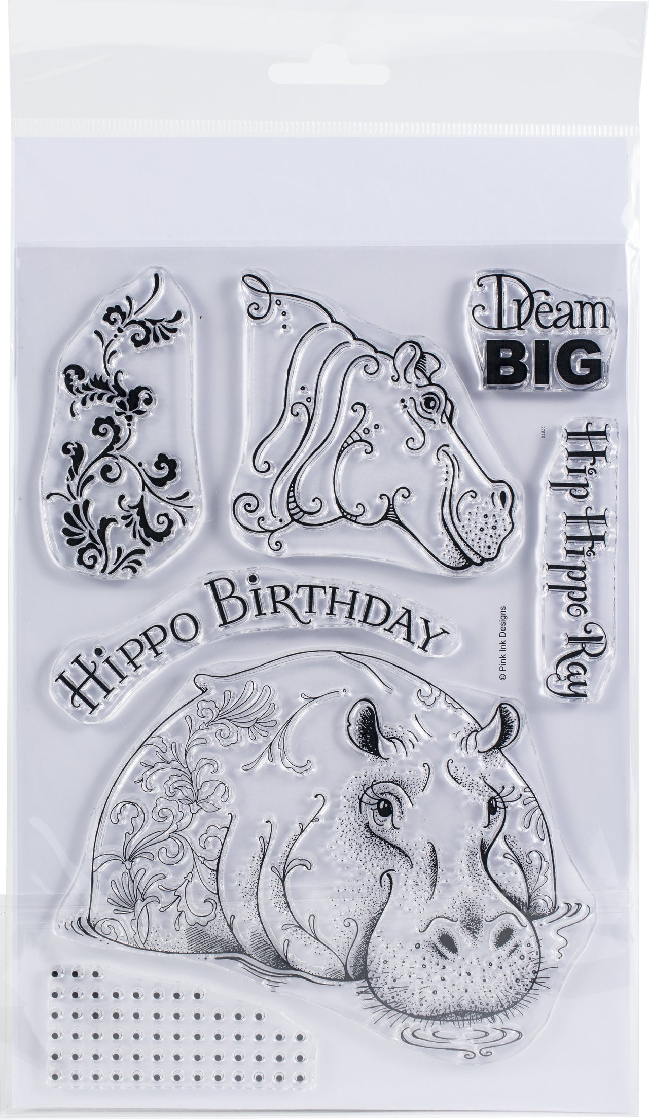 Creative Expressions Pink Ink Designs A5 Clear Stamp Set - Hip Hippo-Ray