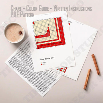 Letter-Z Pillow Cover C2C CROCHET PATTERN