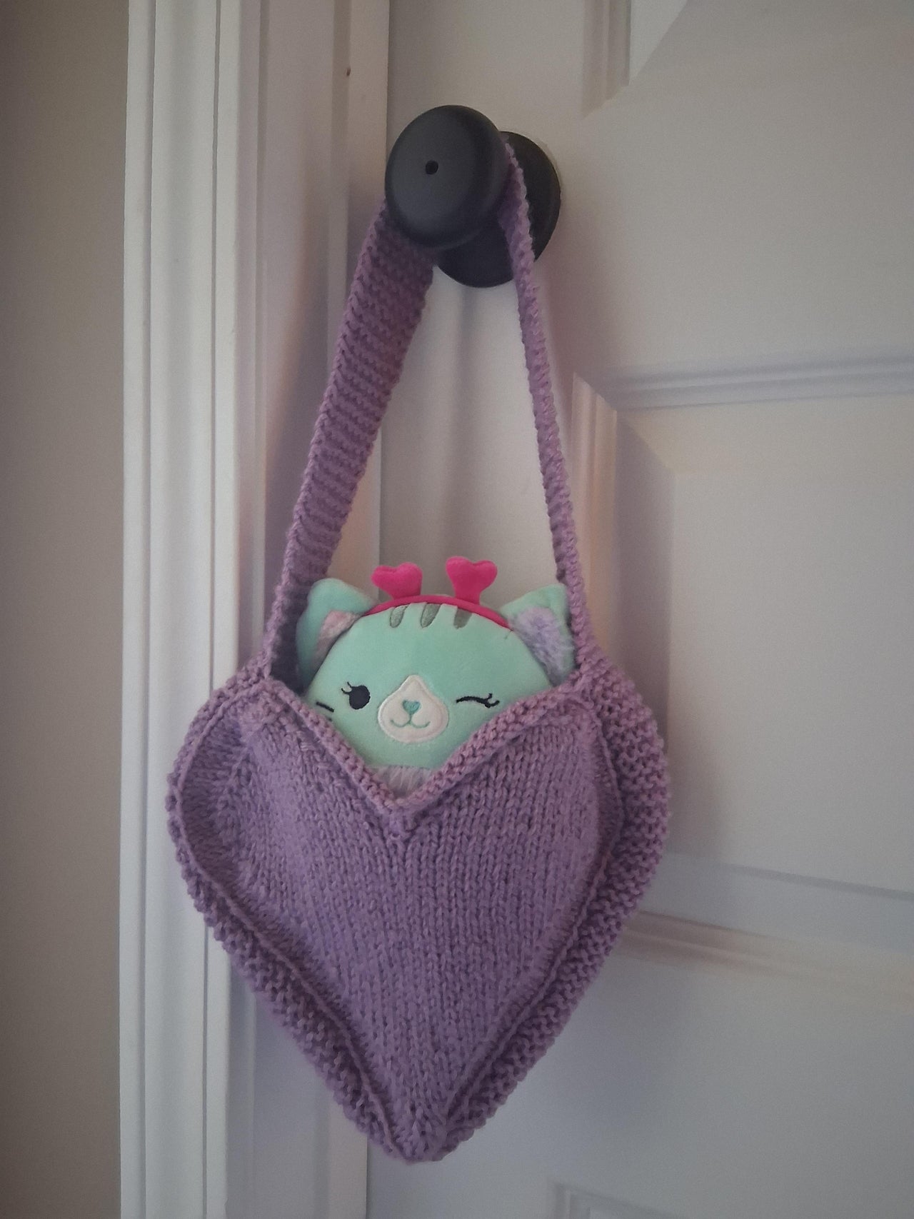 Heart Knit Purse