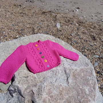 Pretty girl's cabled cardigan