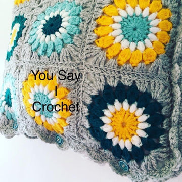 Sunburst Crochet Cushion Cover