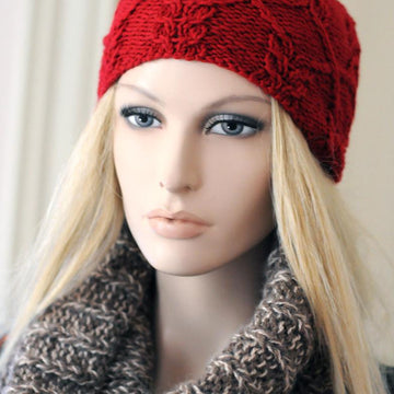 Valerie cable knit pompom hat