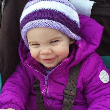 Pink And Brown Baby Hat
