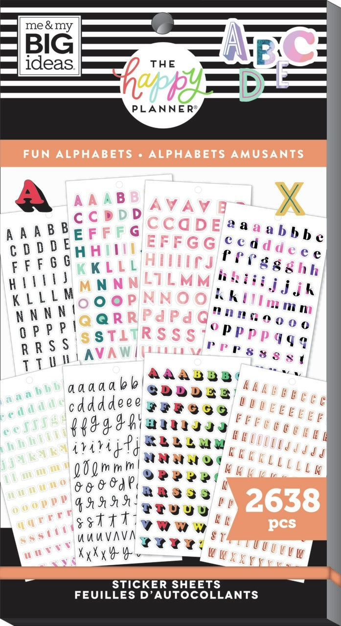 Happy Planner Sticker Value Pack - Fun Alphas, 2638/Pkg