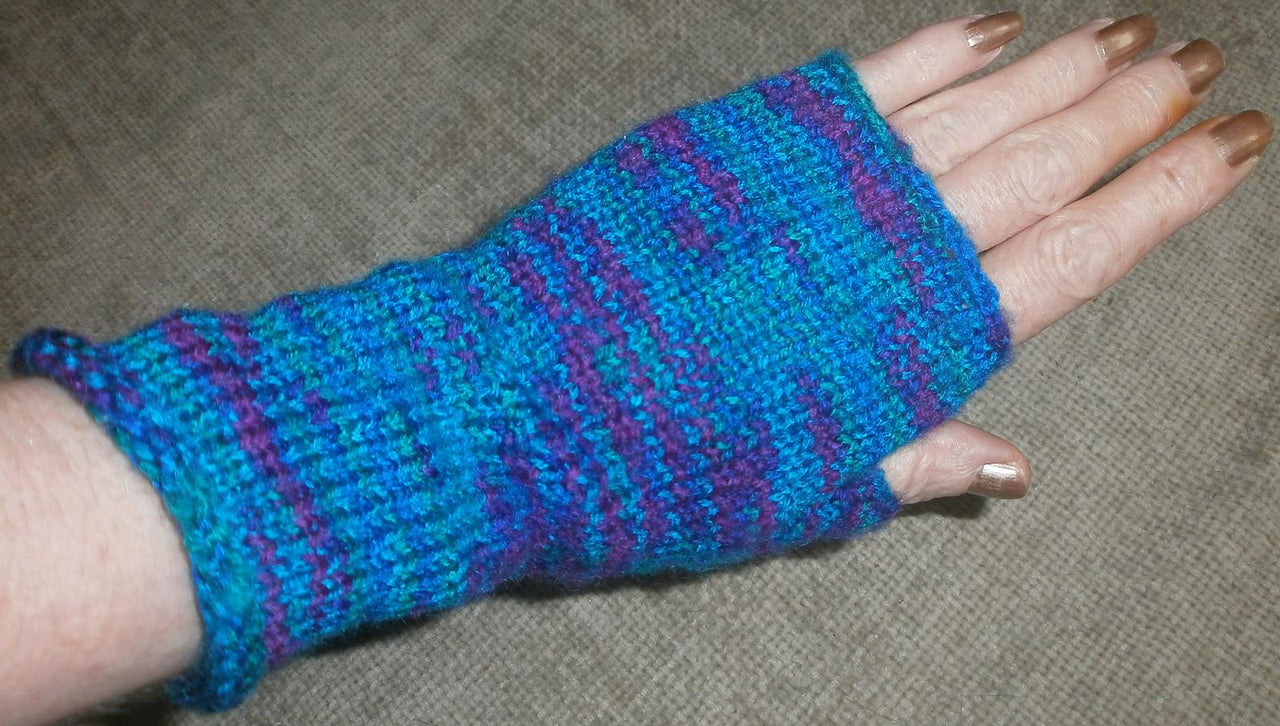 Picot Edge Fingerless Mitts