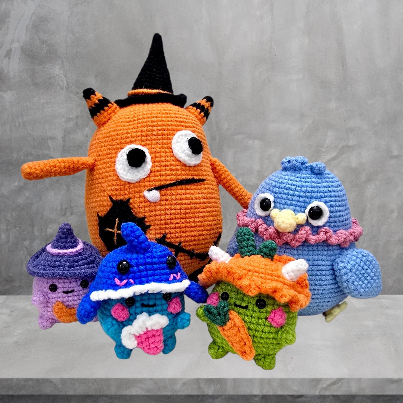 Blue Bird Monster Amigurumi Crochet Pattern