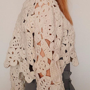Boho Crochet Lace Oversized Sweater