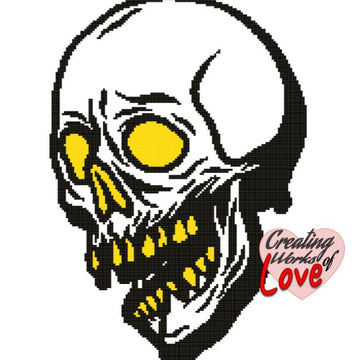 Large Skull Graphgan Stitch GRaph