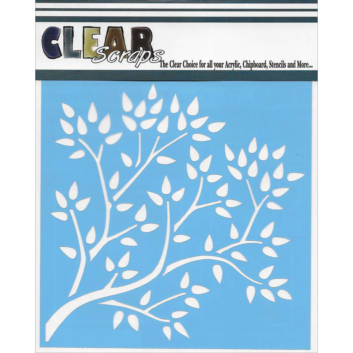 Clear Scraps Stencils 12"X12" - Tree Branch