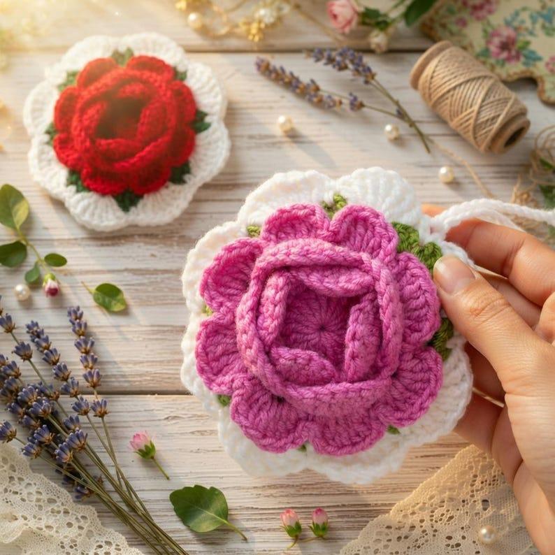 Crochet 3D Flower iPod Bag Pattern – Mini Pouch PDF + Video Tutorial