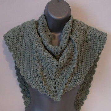 Kerchief Style Triangular Shaped Shawl
