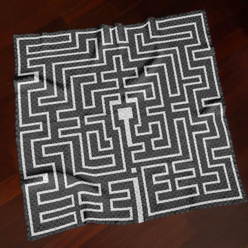 Maze Blanket Labyrinth Throw Tangle Path Toddler C2C CROCHET PATTERN