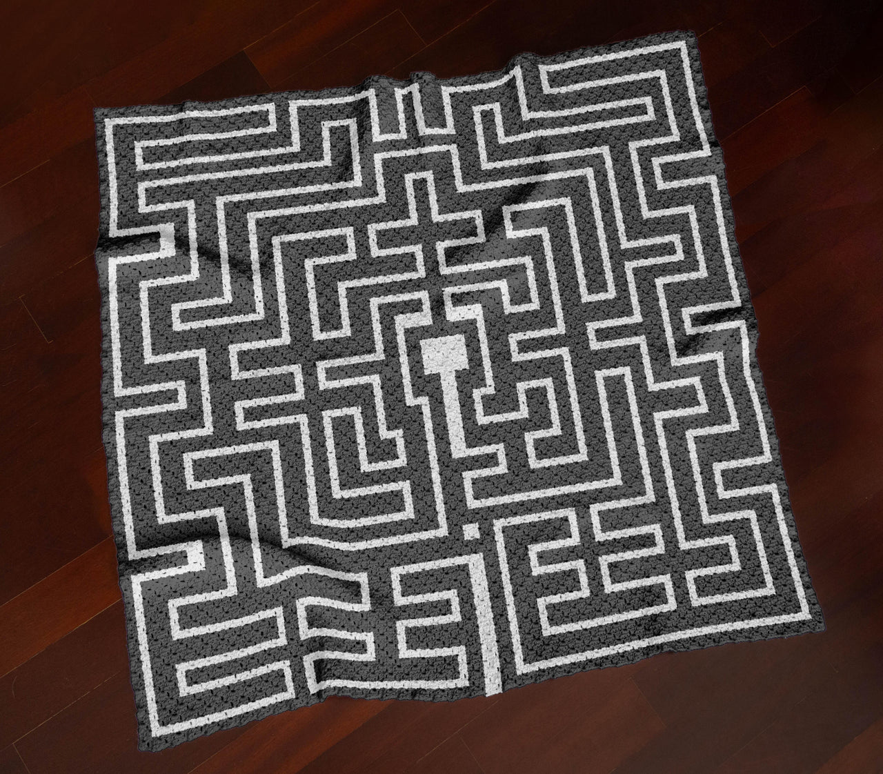 Maze Blanket Labyrinth Throw Tangle Path Toddler C2C CROCHET PATTERN