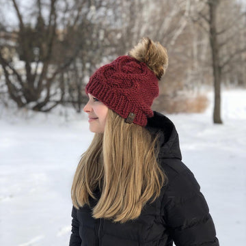 Knit Celtic Heart Beanie