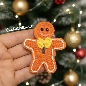 Gingerbread Man Christmas Hair Clip English-US