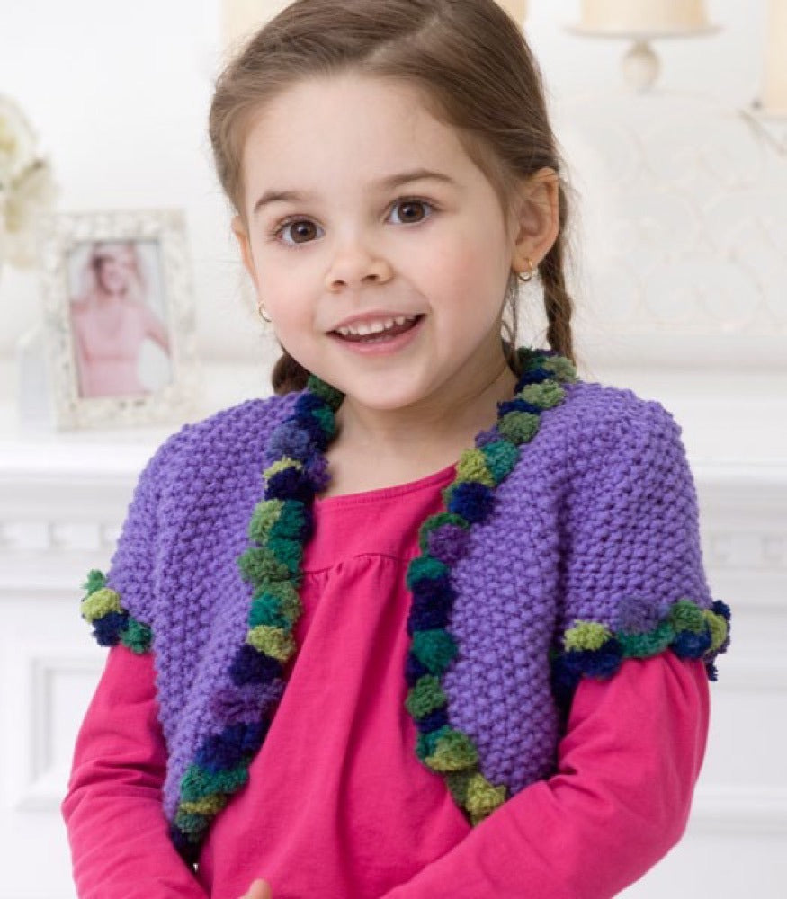 Girl's Bolero in Red Heart Super Saver Economy Solids - WR2169