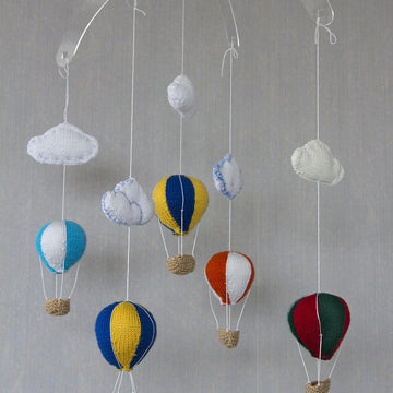 Air Balloons Baby Mobile with clouds