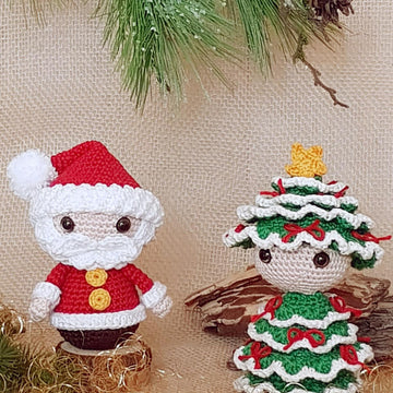 Santa, Christmas Tree & Angel