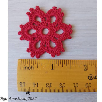 Crochet flower for 6 petals in autumn decor