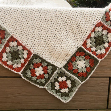 Granny Square Border Blanket