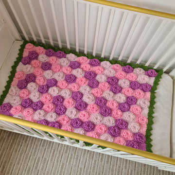 Summer Garden Flower Baby Blanket