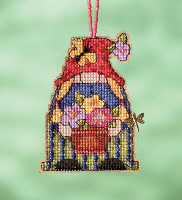Mill Hill Garden Girl Gnome Cross Stitch Kit - 2.5inw x 3.25inh
