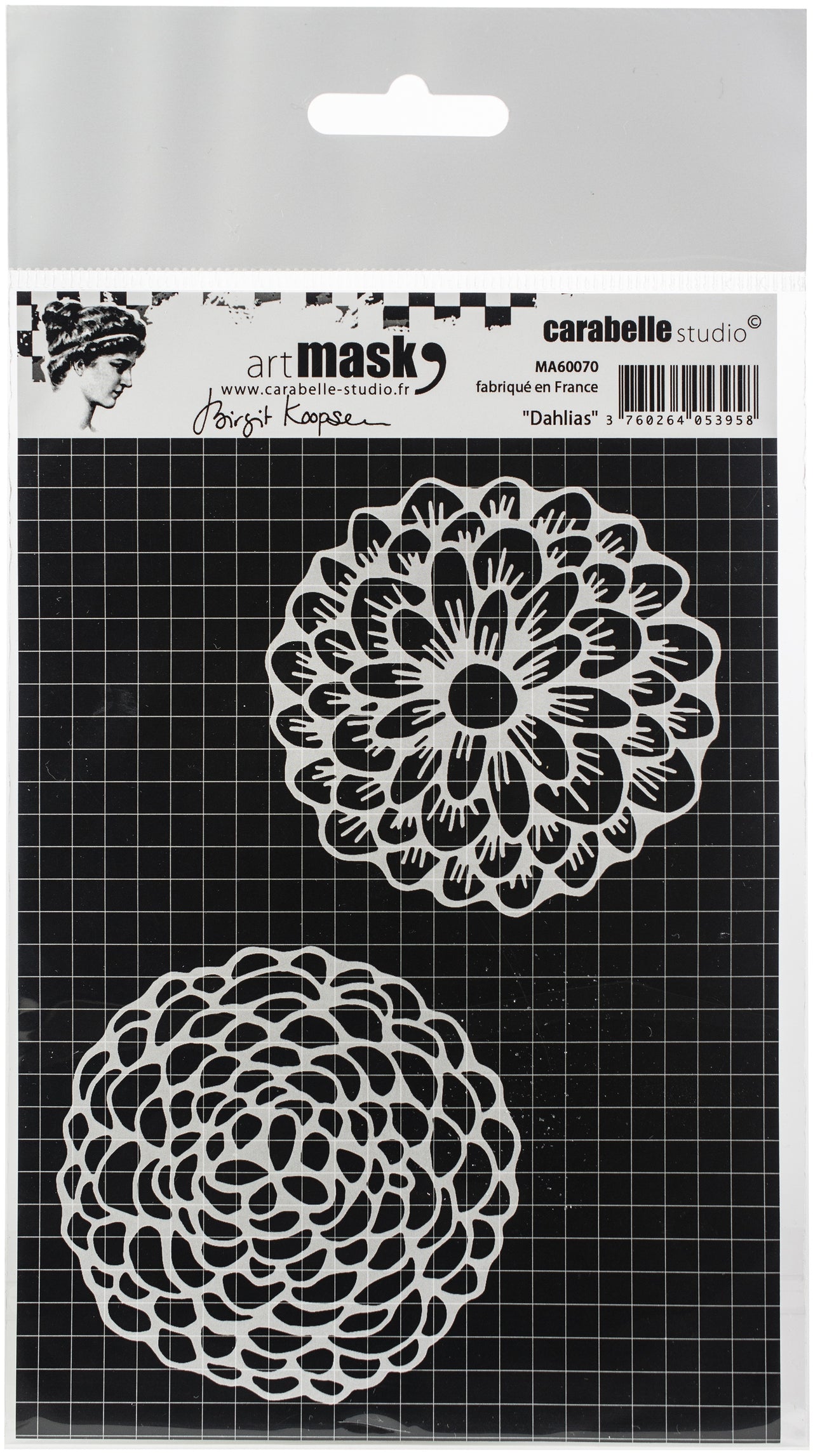 Carabelle Studio Mask A6 By Birgit Koopsen - Fanciful Dahlias