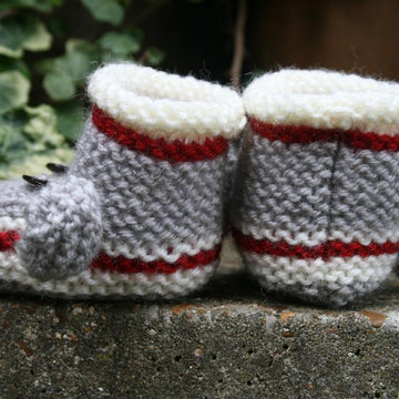 Sock Monkey Baby Booties