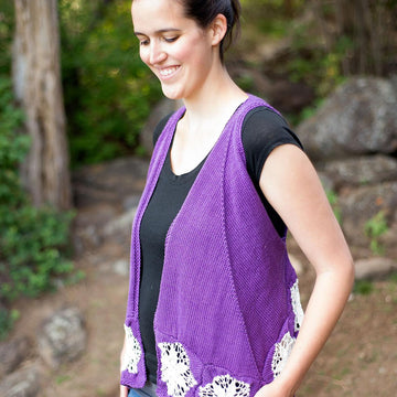 Sun Struck Boho Vest ~ Knit Version
