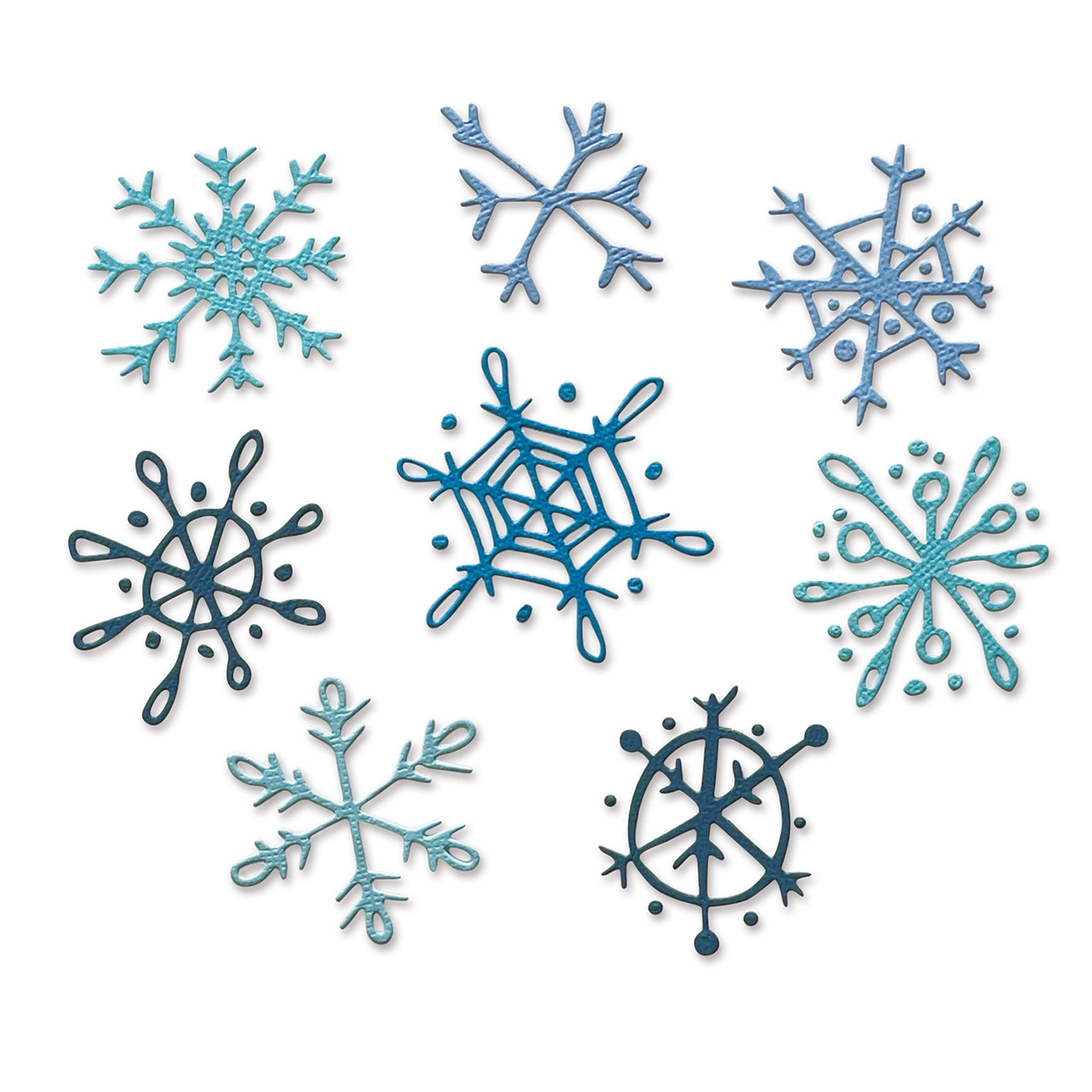 Sizzix Thinlits Die Set 8PK - Scribbly Snowflakes