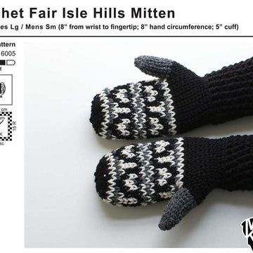 Fair Isle Crochet Hills Mittens (2016005)