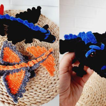 Crochet Pattern dragon, Amigurumi pattern dragon, dinosaur, dino, Dinegurumi, dragon plush pattern, baby dragon, Crochet Triceratops pattern