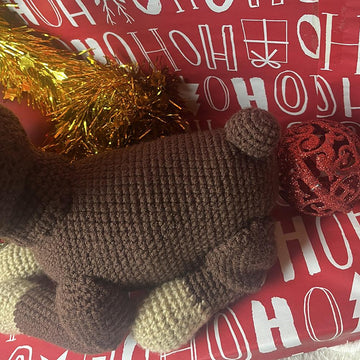 Rentier liegend Amigurumi