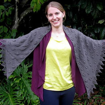 K803-Embossed Leaves Shawl