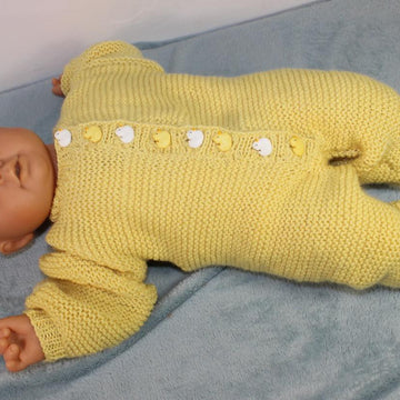 Newborn Baby Garter Stitch Onesie