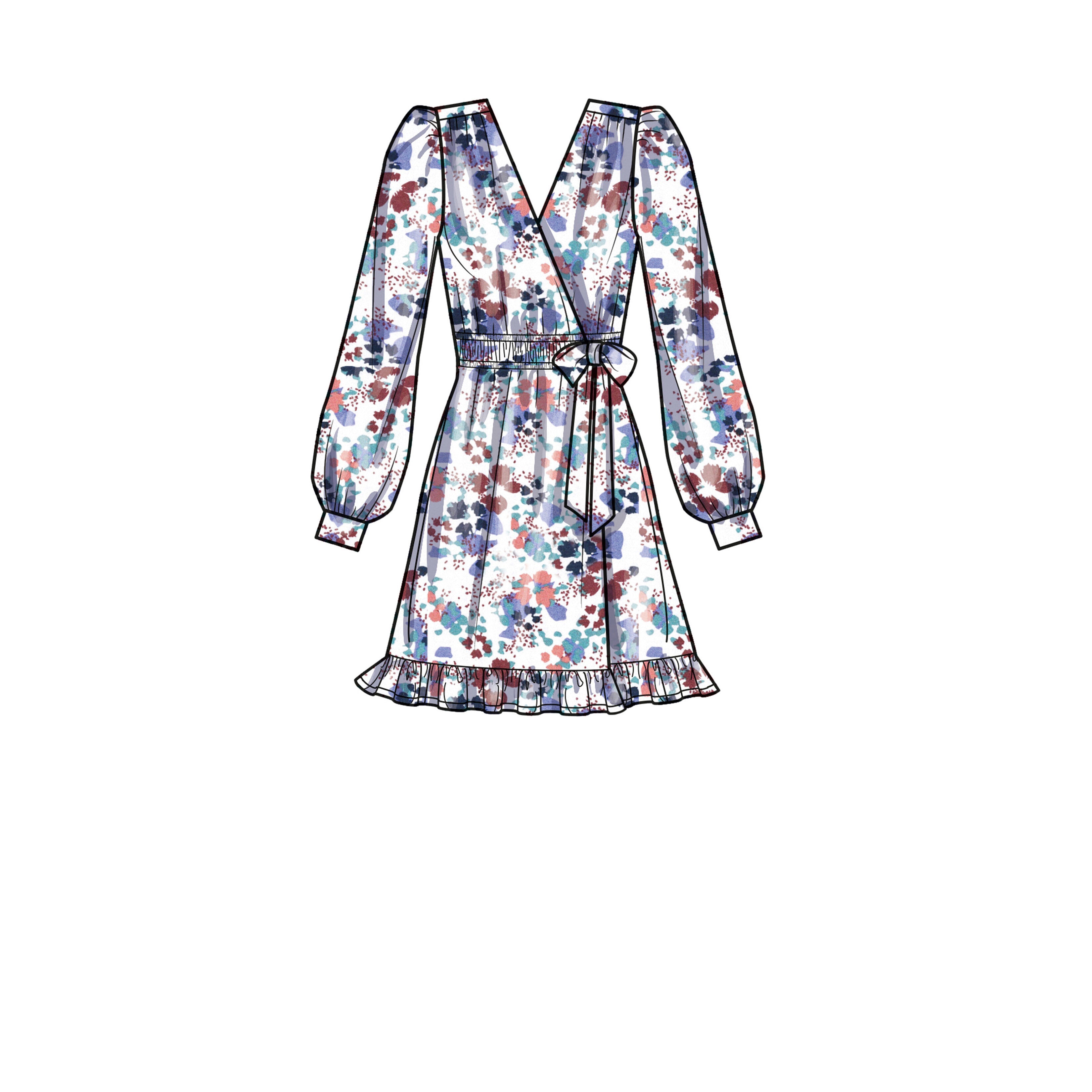 Simplicity Misses' Midi Wrap Dress S9639 - Sewing Pattern