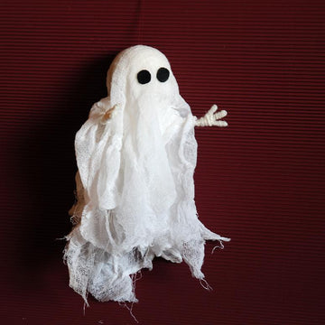 Halloween Ghost. Wire inside arms and legs.