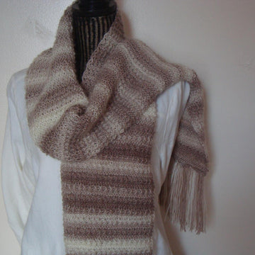 Natural shades women's scarf.