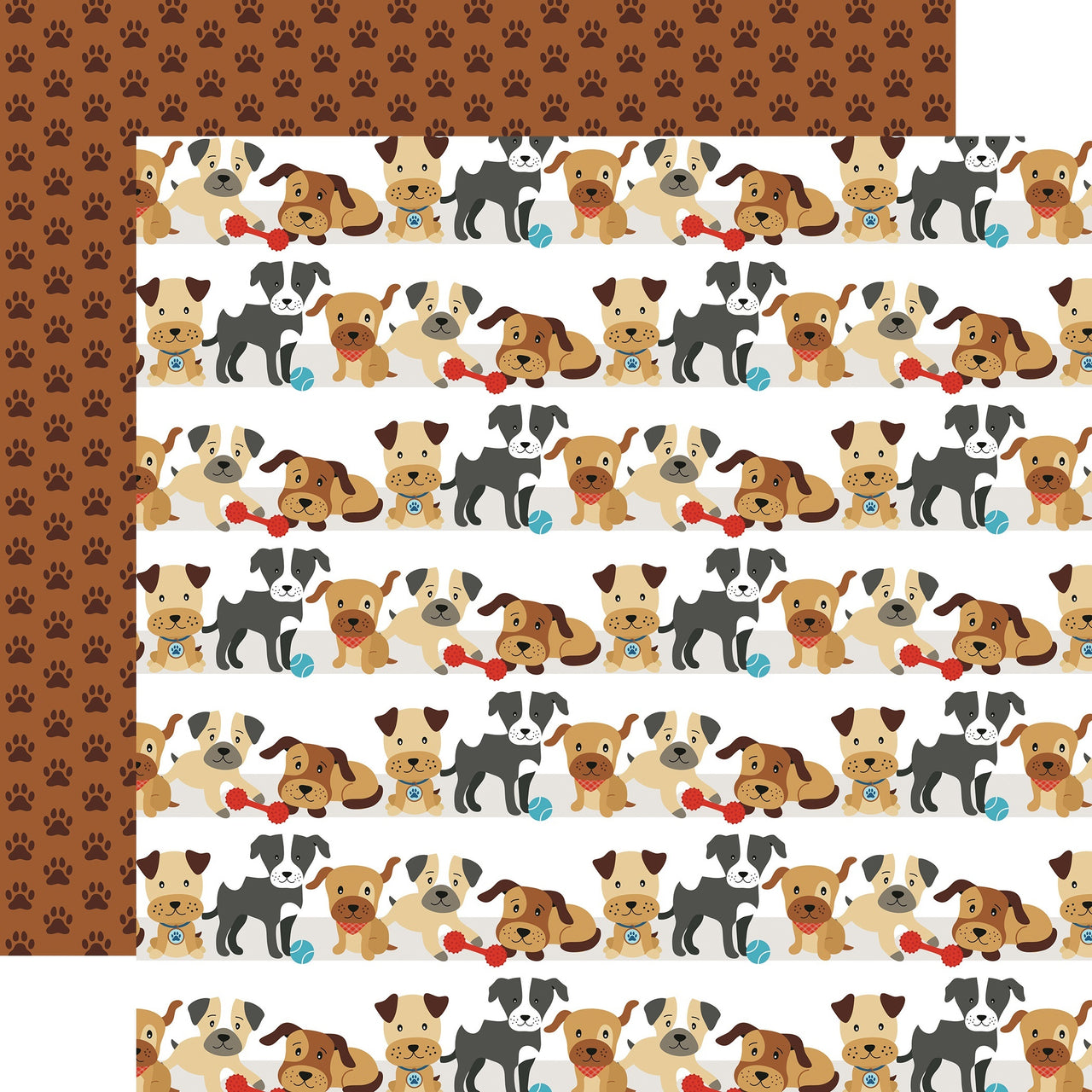 Echo Park Paper I Love My Dog Double-Sided Cardstock 12"X12" 25/Pkg - Go Fetch